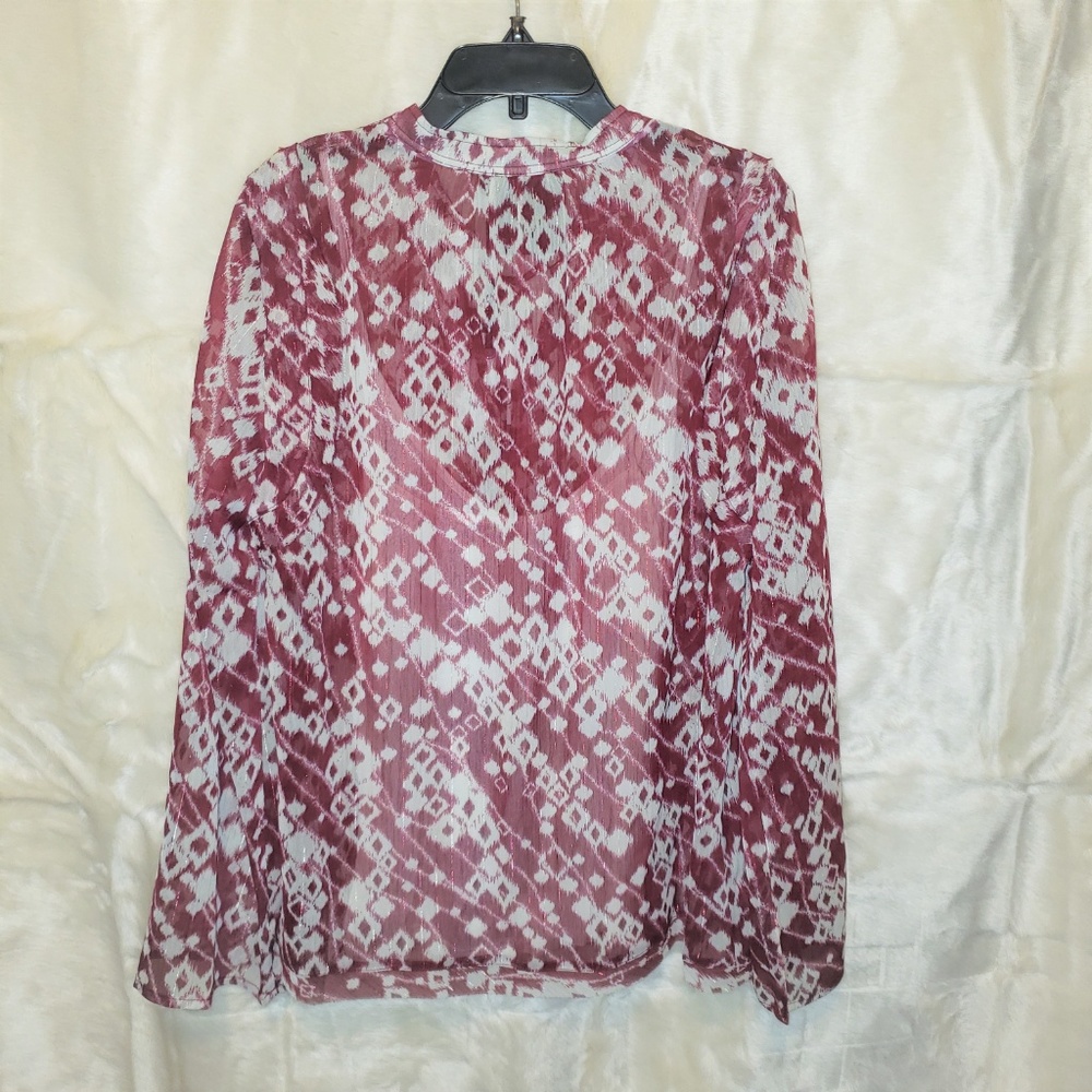 NWT Nanette Lepore lightweight sheer long Shirt - Picture 3 of 5